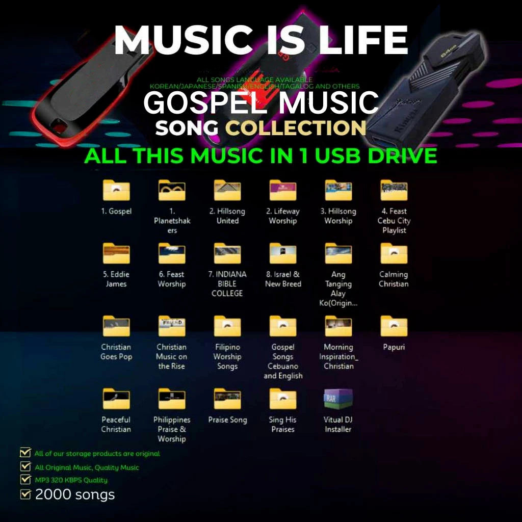 USB FLASHDRIVE WITH SONGS/MUSIC 3000 FILES MP3 320KBPS HIGHEST QUALITY FREE OTG ADAPTER