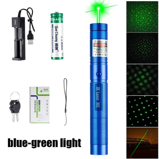 Rechargeable Green Laser Pointers 532nm High Power Laser 303 Laser Flashlight